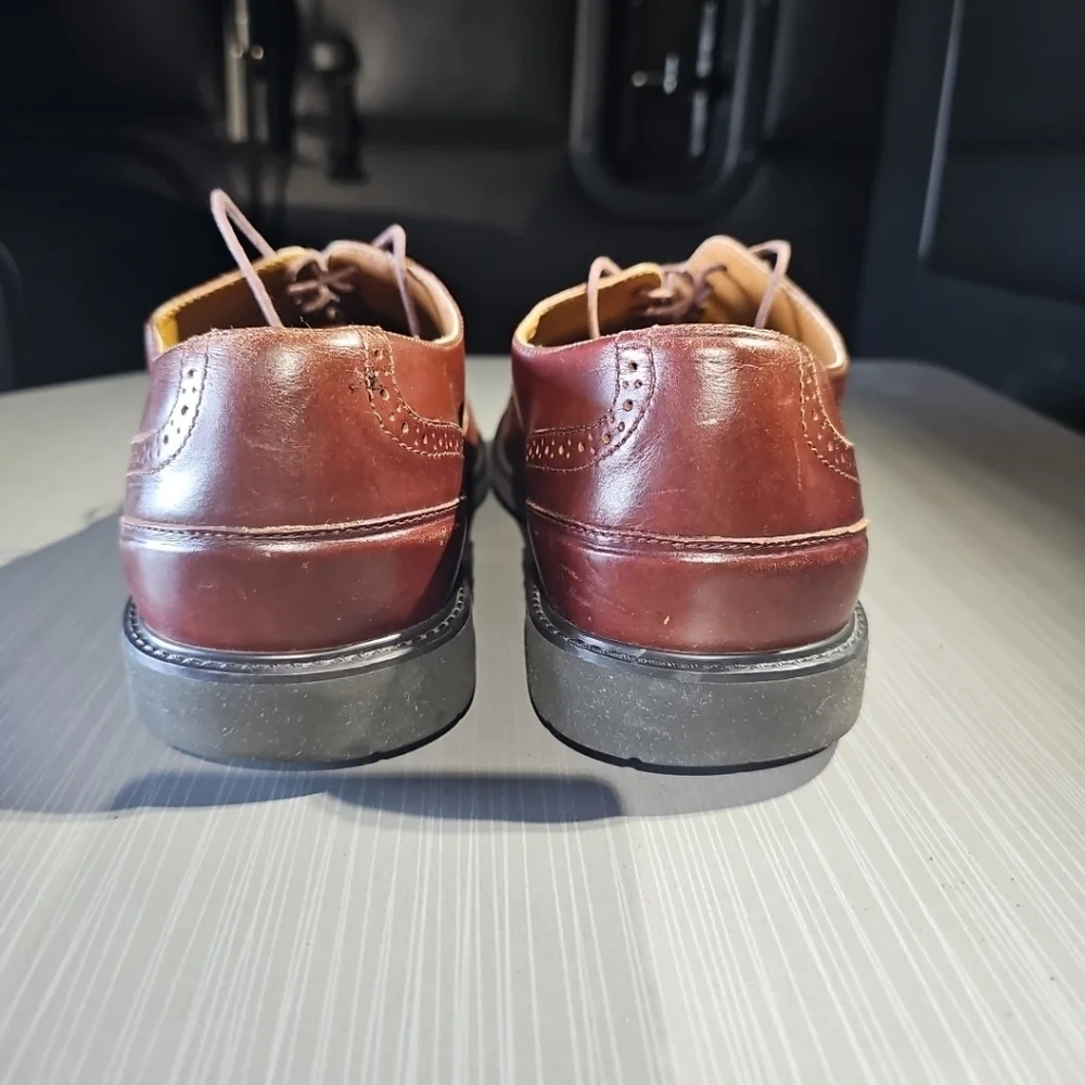 Rockport Brown Leather‎ Brogue Wingtip Oxford Dress Shoes Mens 9.5 M1771 Fair PO